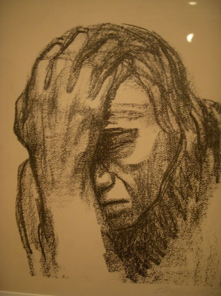 Woman Contemplating by Kathe Kollwitz